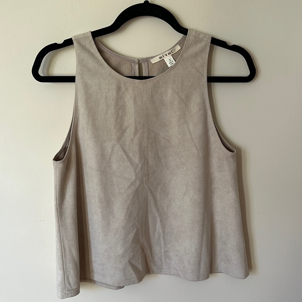Faux Suede Tank